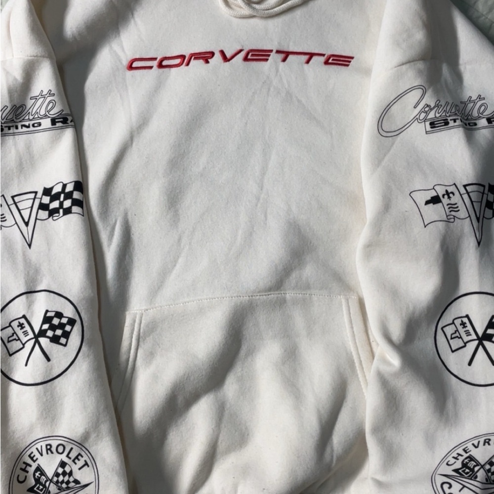Corvette White Hoodie